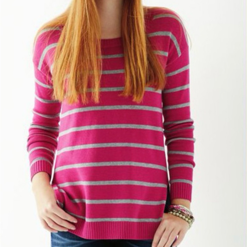 Arizona Jean Co Women’s Pink High-Low Tunic Sweater with Drop Shoulder (Size XL)